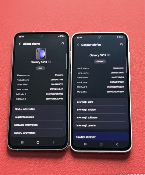 Samsung Galaxy S23 FE Pret 1100  lei fix buc