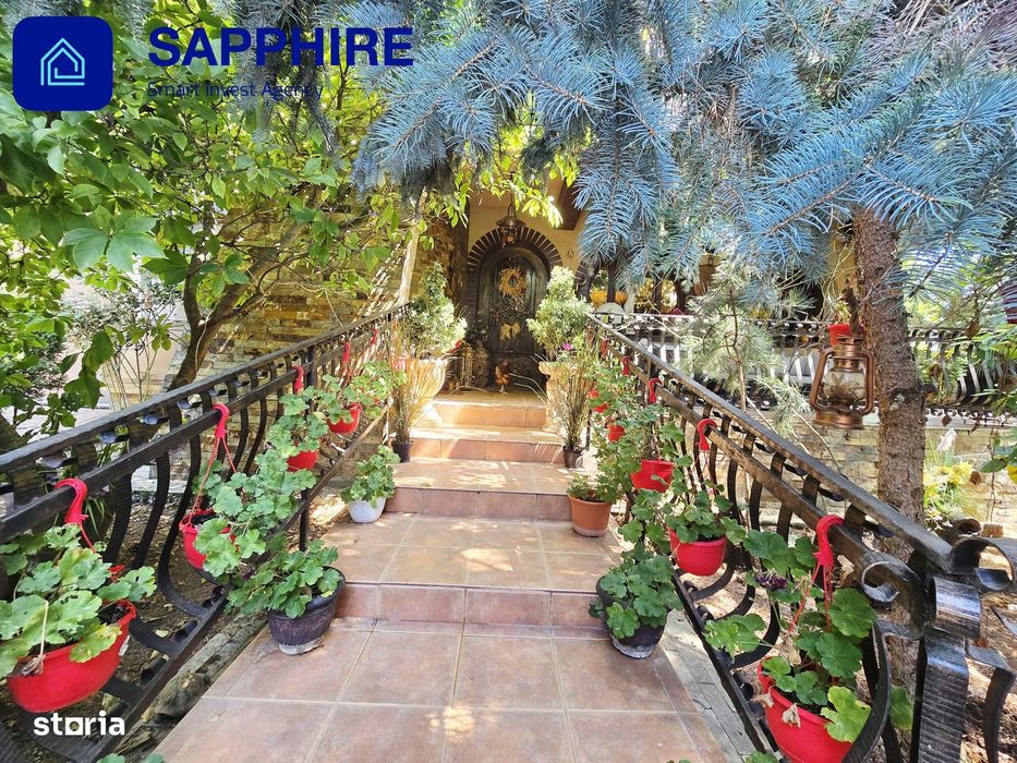 Vilă de lux Otopeni, pentru colecționari, înconjurată de brazi și artă