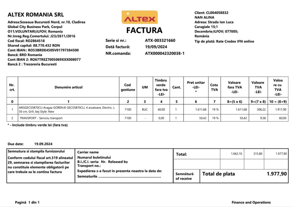 Aragaz nou Gorenje in garantie