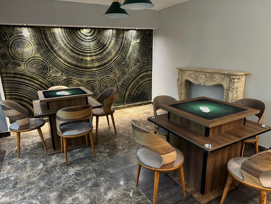 Masa Poker Stejar + Mese remi stejar auriu CustomTables.eu scaune stoc