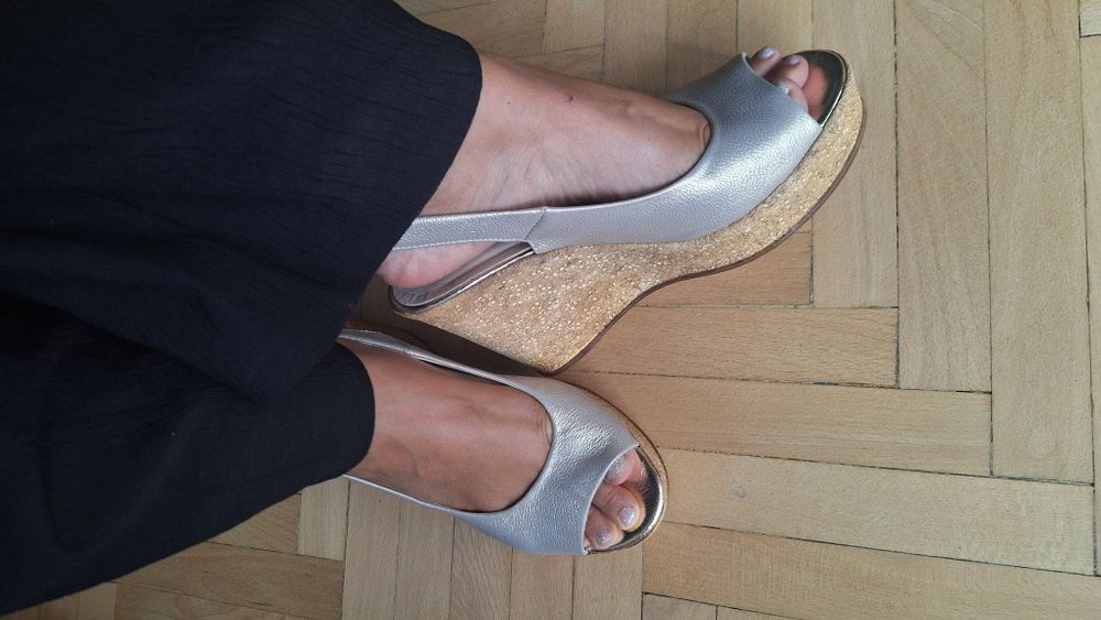 Sandale piele platforma 39, ca noi