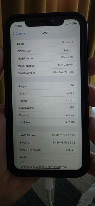 iPhone XR negru, 128 GB