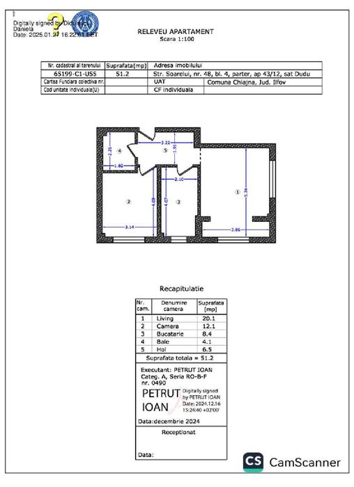 Apartament 2 Camere Decomadat Militari Toate Utilitatile