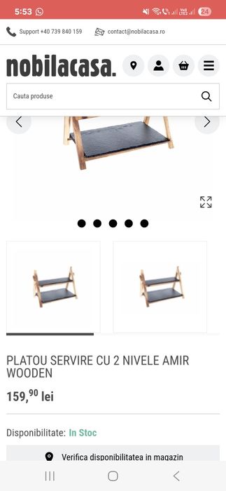Platou servire etajat NobilaCasa- Nou nefolosit