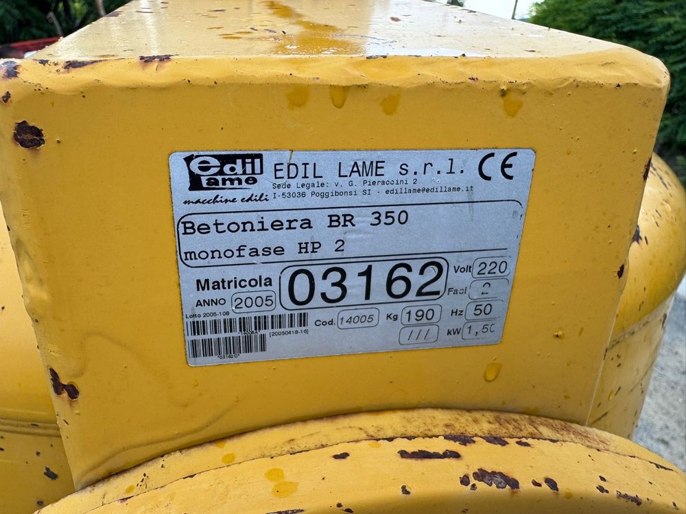 Betonieră  pe cardan Edil Lame