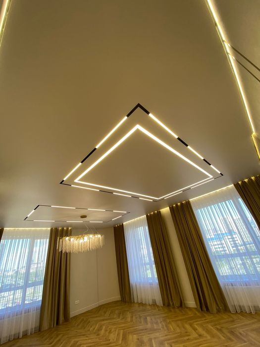 Натяжные потолки любой сложности,1200 за кв