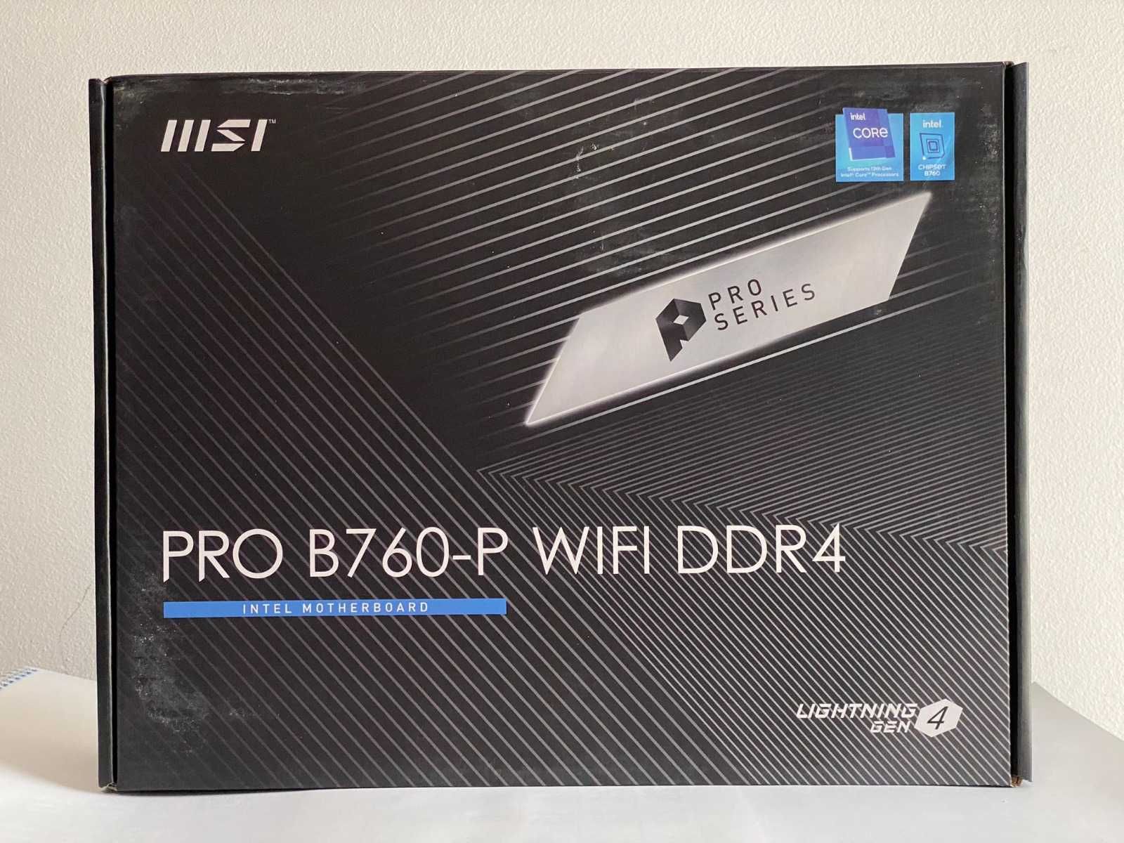 Placa de baza MSI PRO B760-P WIFI DDR4 LGA1700 /Sigilata , noua
