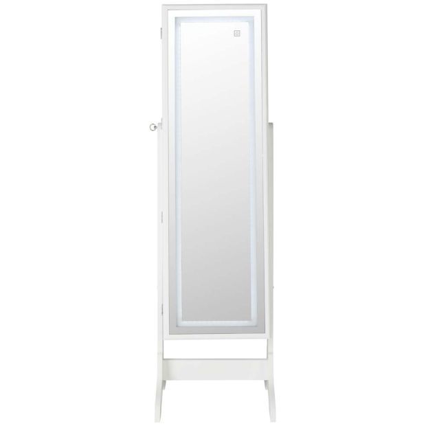Тоалетка-гардероб с LED осветление и огледална врата