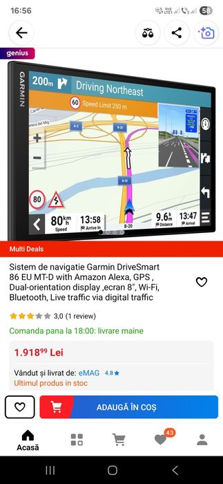 Navigatie Garmin DriveSmart 86 EU M-TD