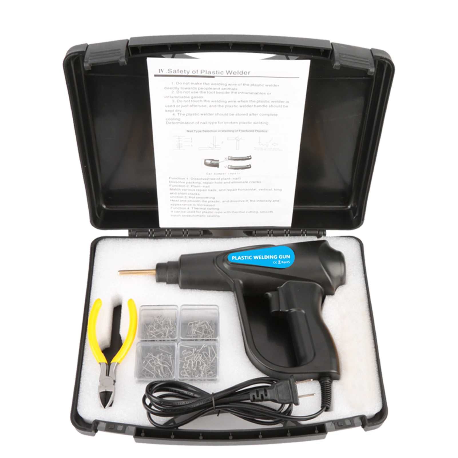 NOU! 70W Pistol Aparat Lipit Sudat Plastic Profesional +200/800Capse