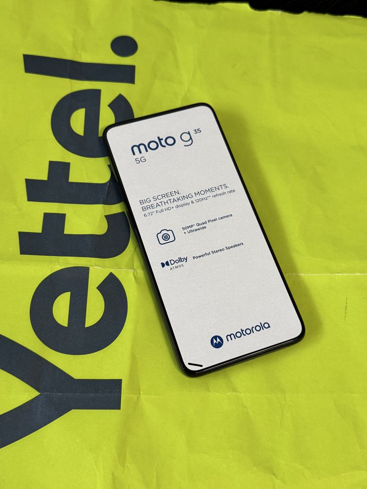 ЧИСТО НОВ 256GB Motorola g35 5G Гаранция Yettel 2028 Black