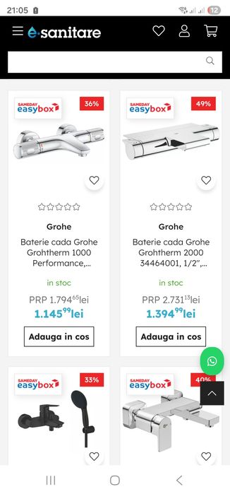 Baterie cada Grohe