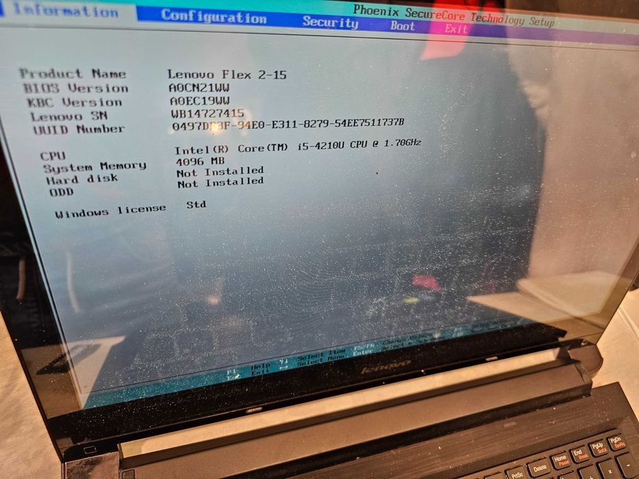 defect Laptop Lenovo Flex 2-15 i5-4210u dezmembrez