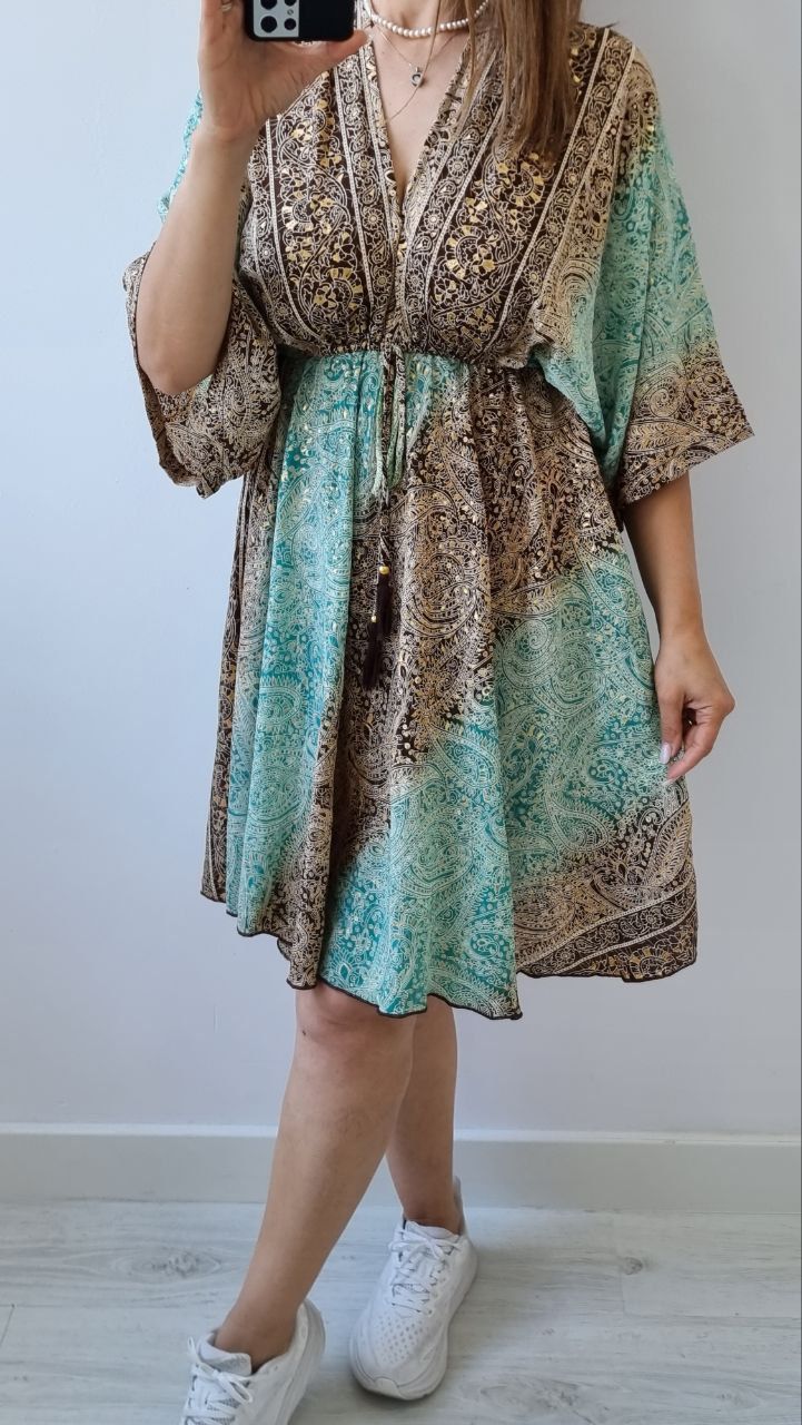 Rochie mătase indiană, imprimeuri disponibile