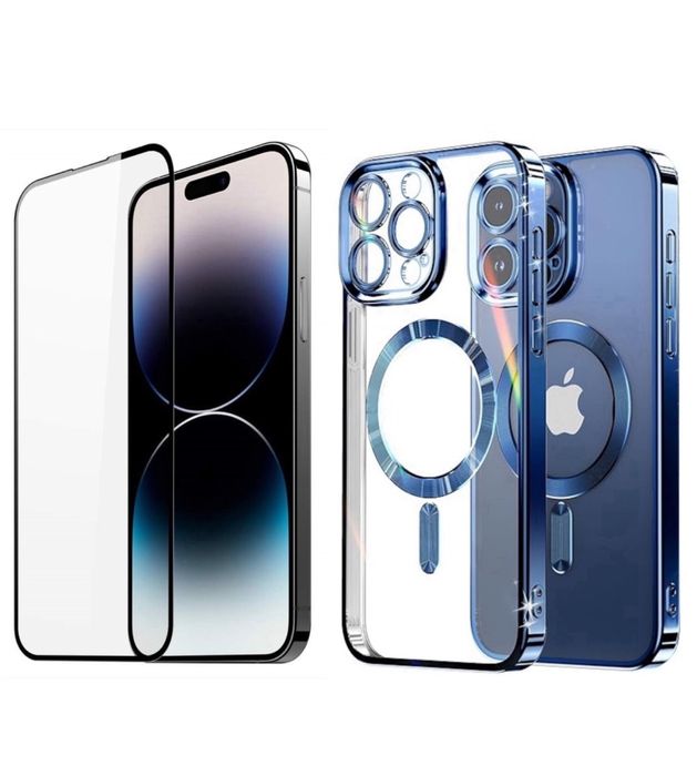 Husa Wireless Brighht + Folie Sticla Curbata Iphone 11/12 PRO/PRO MAX