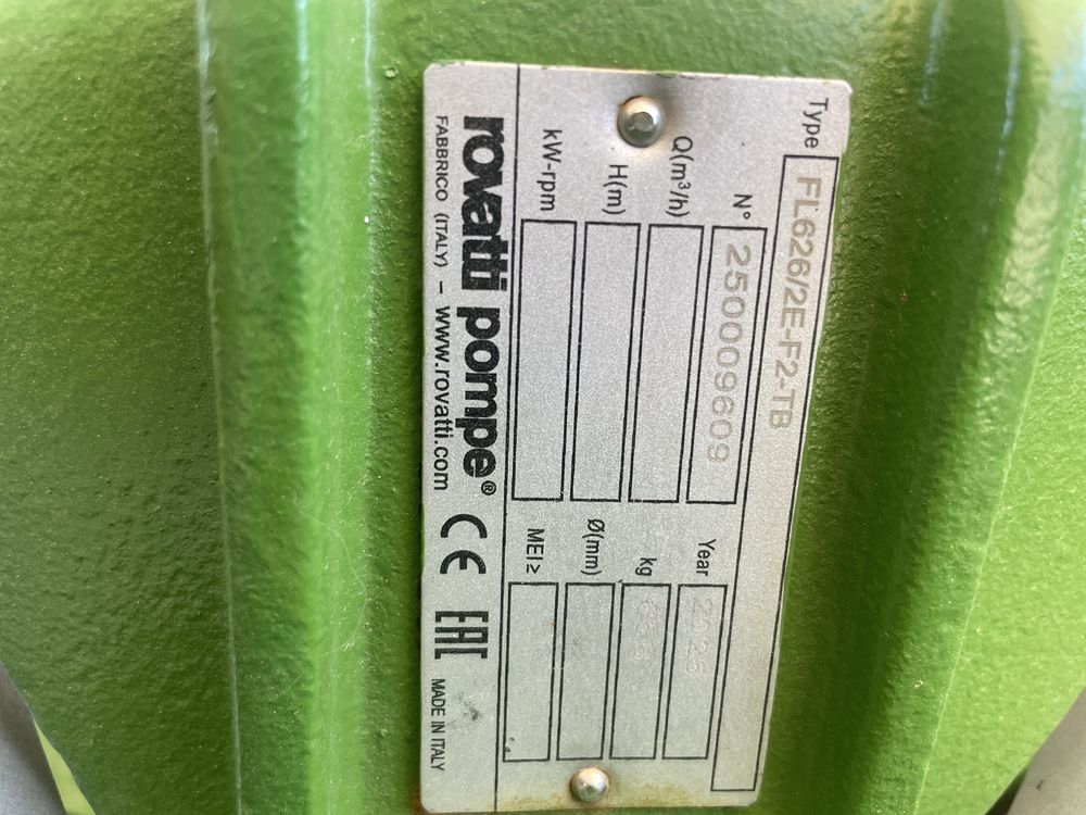Pompa Rovatti F33K100/3E si S3K100H/3E