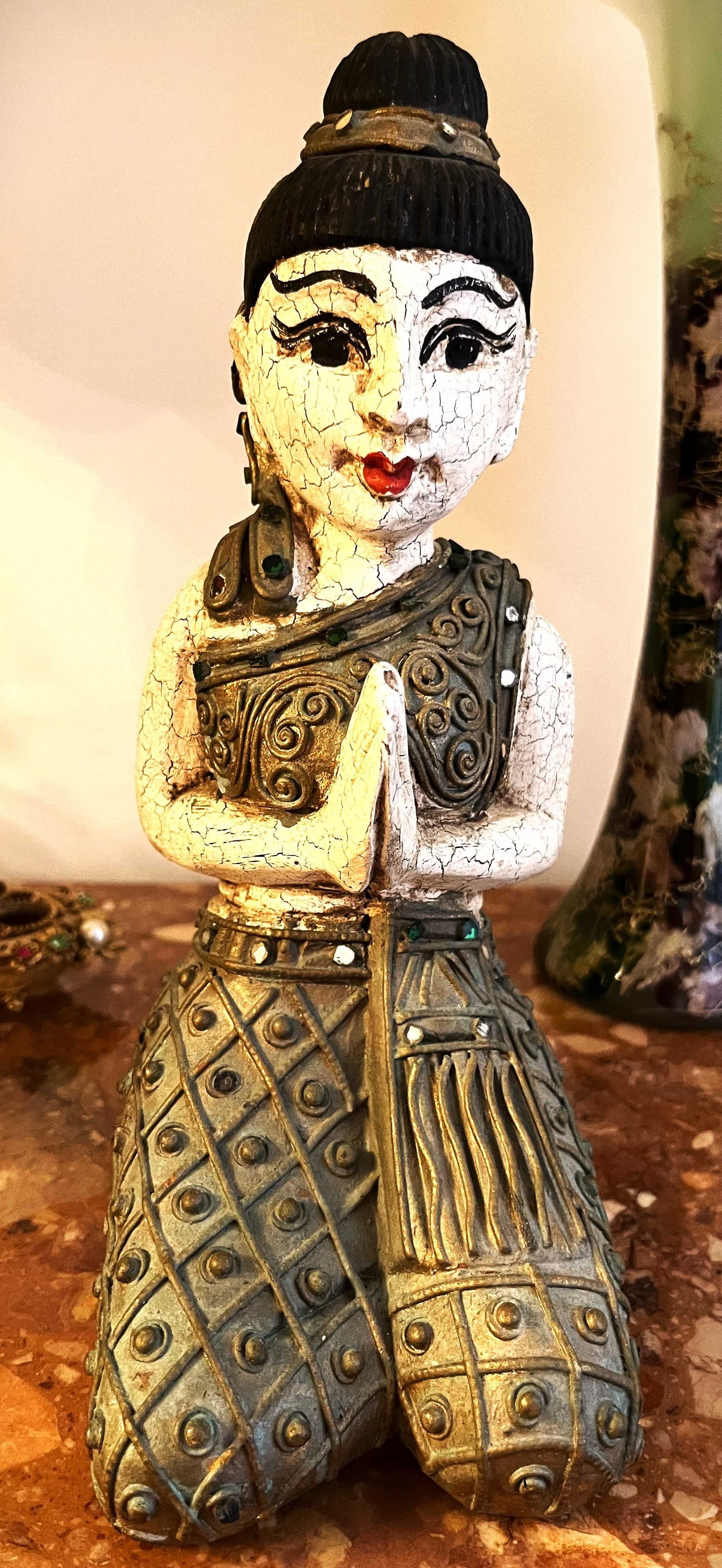Deosebita statueta-zeita thailandeza-sculptura manuala-26 cm