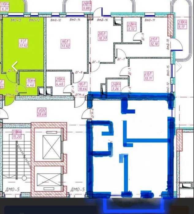 ;Новостройка Parkwood Госпитальный 66м2 КОРОБКА Центр HAQIQIY