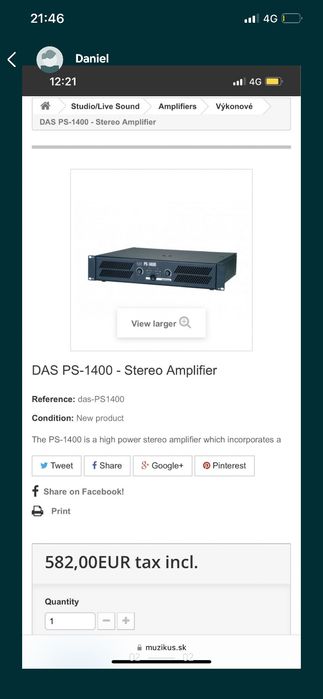 Amplificator DAS PS 1400