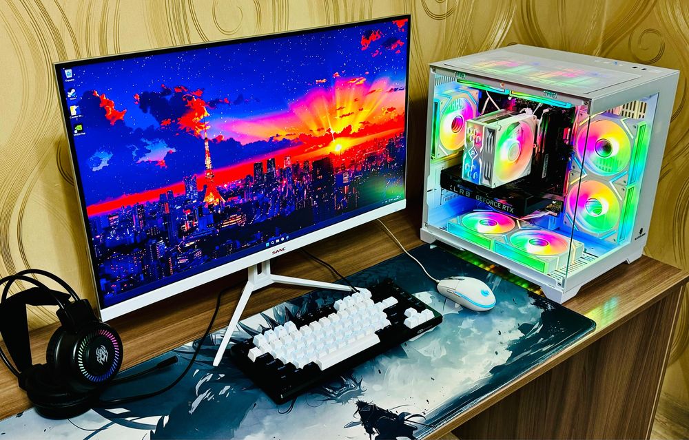 Мощный Игровой Компьютер с Монитором 2к 180 герц 27 дюймов КОМПЛЕКТ!!