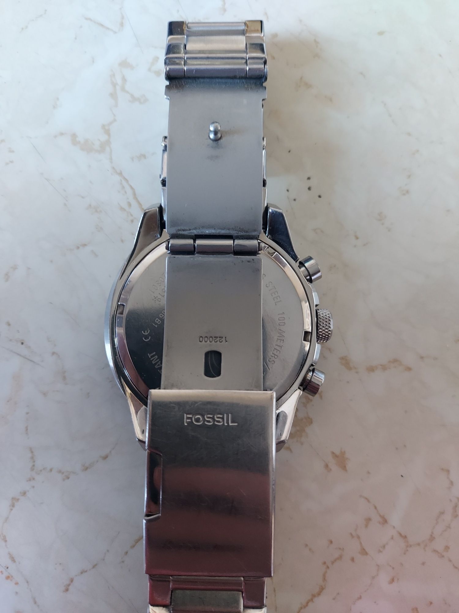 Ceas elegant cronograf quartz Fossil 2519 blue 100 m,ca nou deosebit