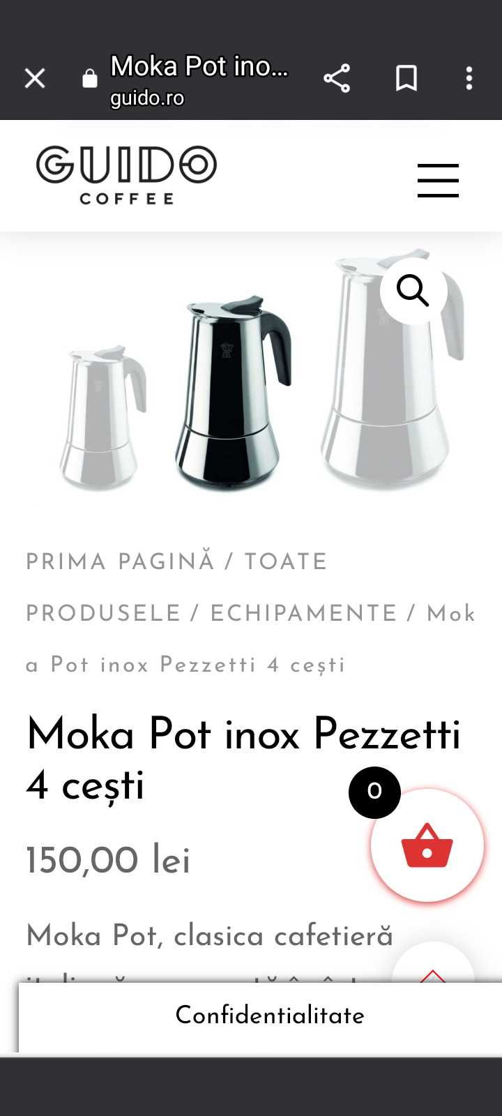 Espressor Moka pot Pezzetti