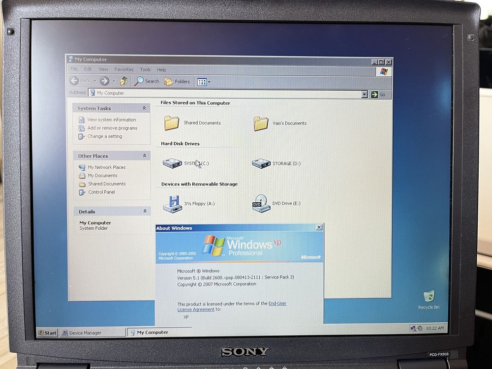 Laptop de colectie - Sony Vaio