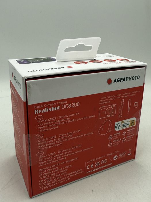 AgfaPhoto DC8200 Aparat Foto Compact 18mpx Zoom 8x Violet Sigilat C2