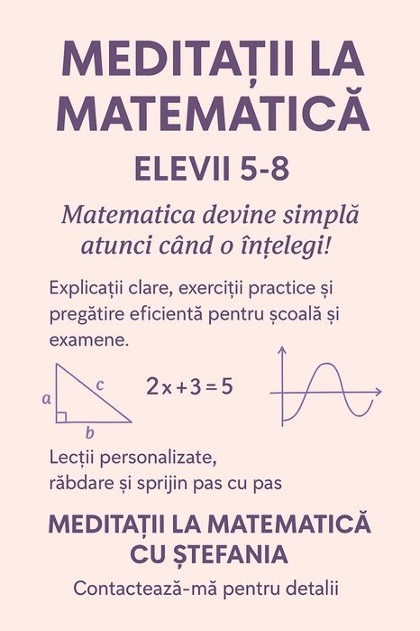 Meditații la Matematică – clasele V–VIII