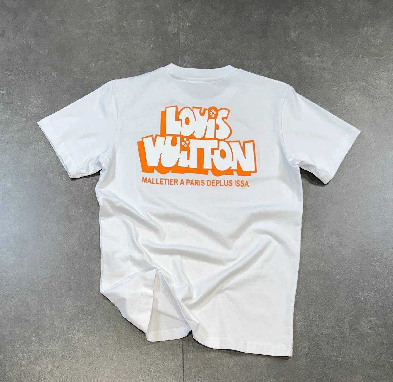 Мъжка тениска на LOUIS VUITTON в черно и бяло