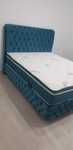 Pat tapitat ODESSA 140/160/180x200 cadru+somiere METALICE+CATIFEA