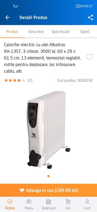 Calorifer electric Albatros 13 elemenți