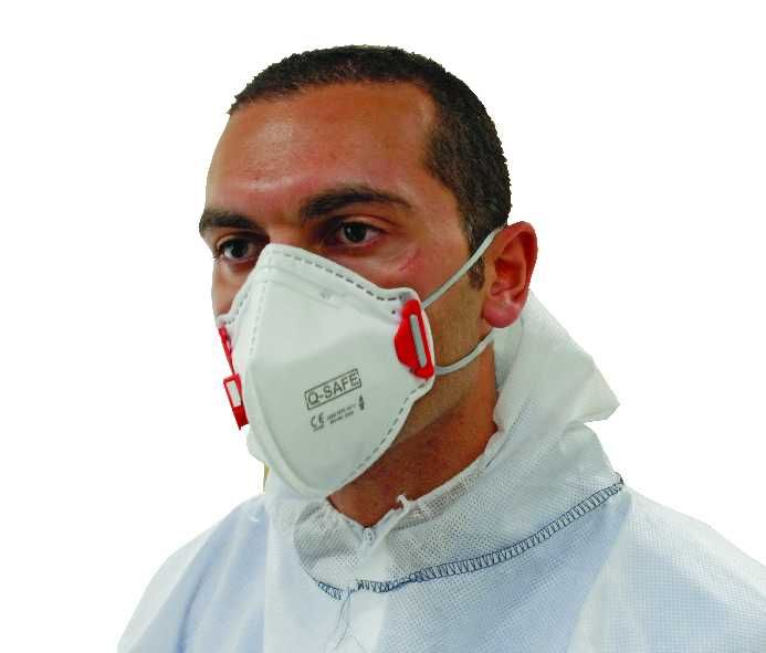 Masti de protectie respiratorie FFP3 cu supapa Q-SAFE albe
