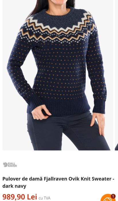 Pulover dama din lana FjallRaven S