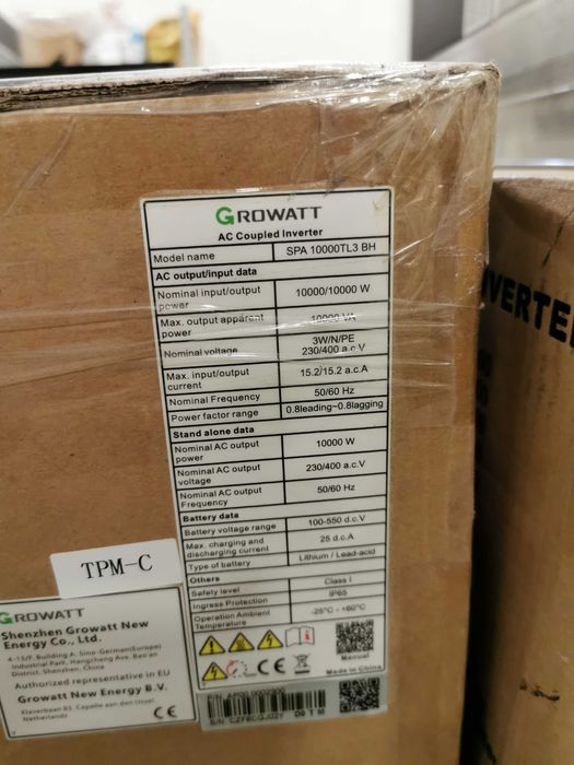 Нов Growatt SPA 10000TL3 BH-UP Трифазен хибриден инвертор