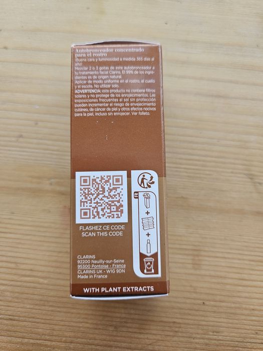 Clarins Self Tan - crema autobronzanta fata, 15 ml