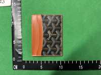 Cardholder Goyard negru cu portocaliu