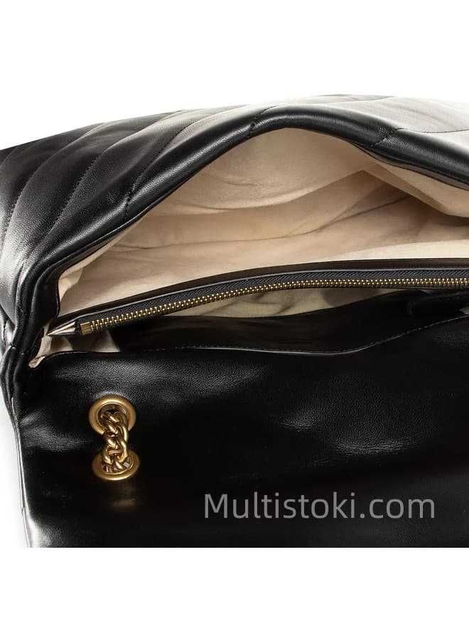 PINKO Дамска чанта Love Mini Puff Maxi Черен чистонова 28x19x10см