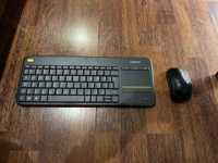 Kit Tastatura si mouse Wireless Logitech K400+ cu TouchPad