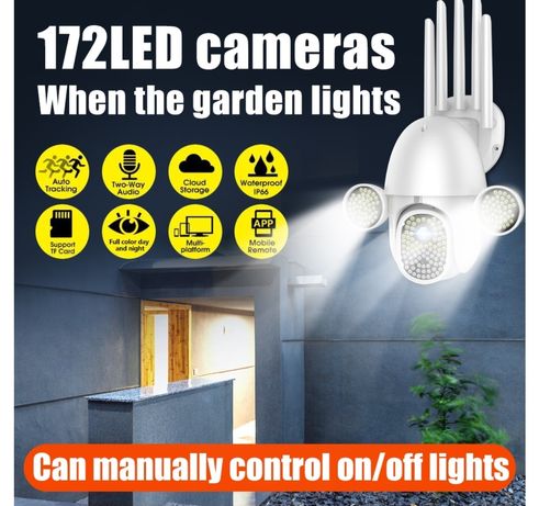 Camera Video Supraveghere Securitate Rotativa Lampa 172Leduri 5Antene