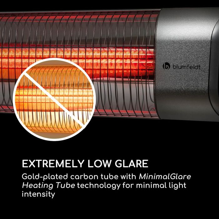 Dark Wave, Инфрачервен нагревател, 2000W, позлатена въглеродна тръба