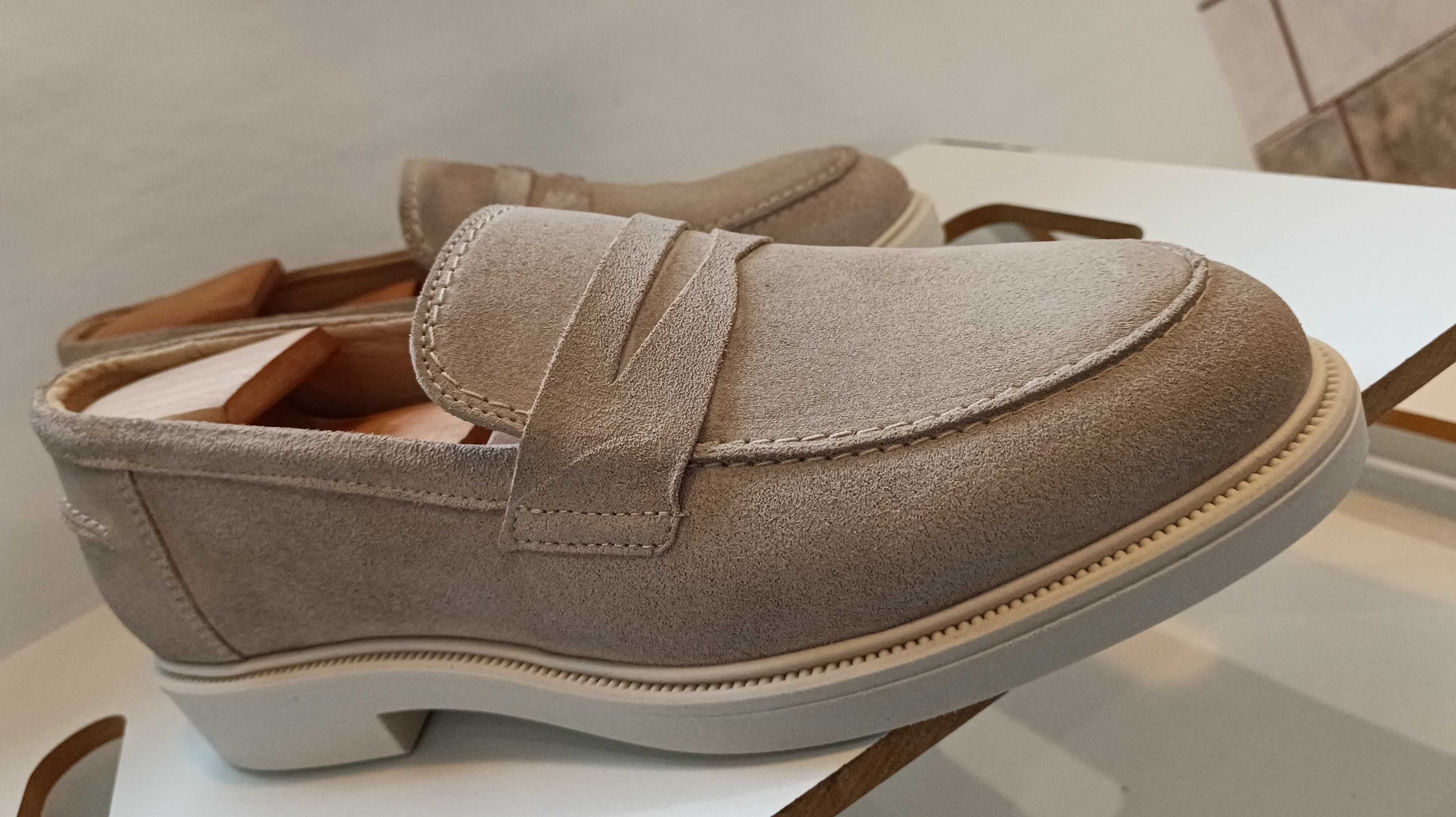 Pantofi loafer casual 42 premium Pier One NOI piele naturala moale