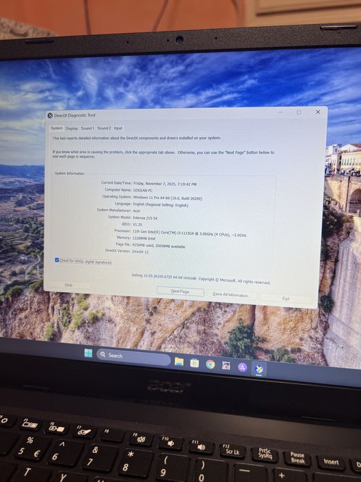 Vand Laptop Acer Extensa 15