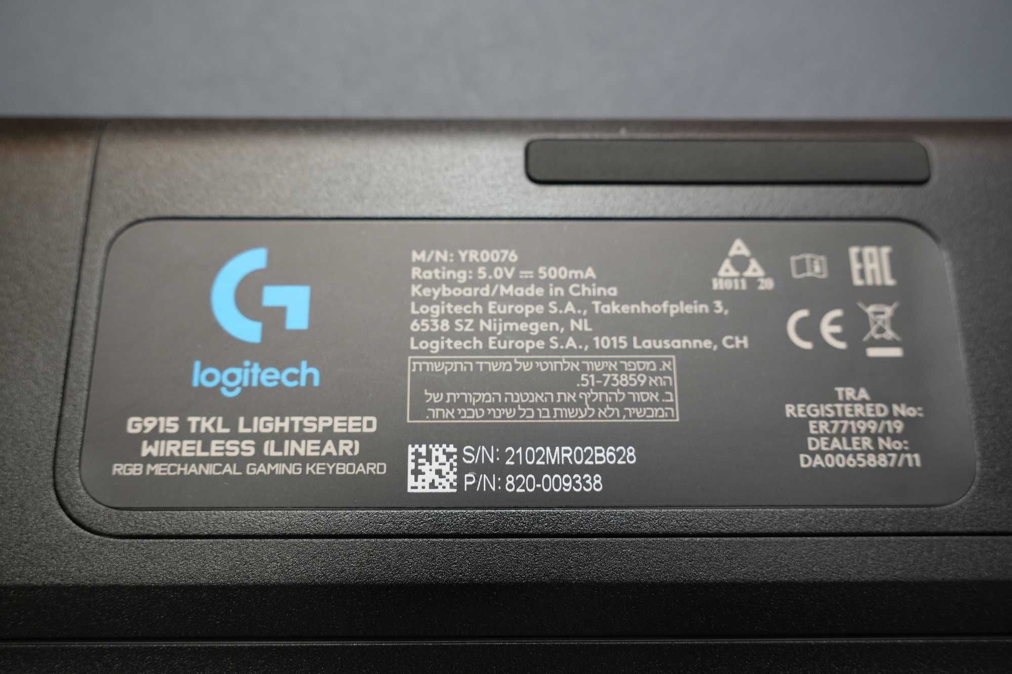 Продавам механична, безжична клавиатура Logitech G915 TKL
