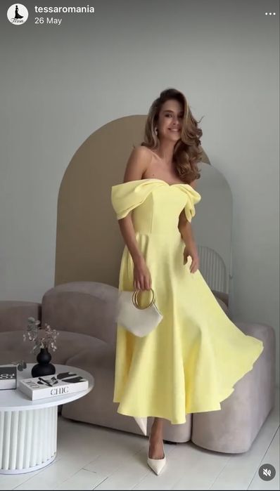 Rochie galbena marime 36