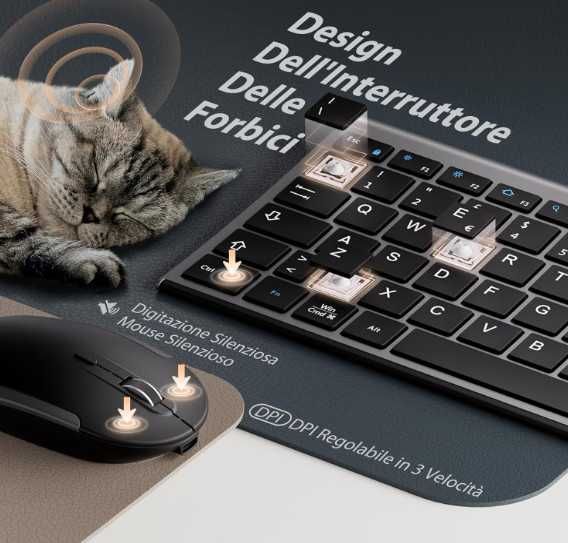 Безжична клавиатура и мишка iClever IC-GK03, 2.4GHz