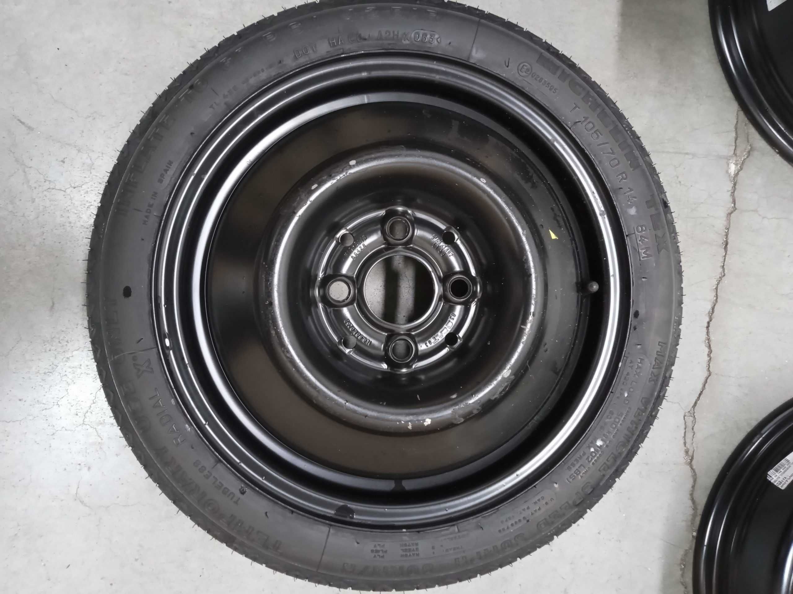 6 - 1 бр. Стоманени джанти 14" 4x100 с гуми 105/70R14 Seat Ibiza
