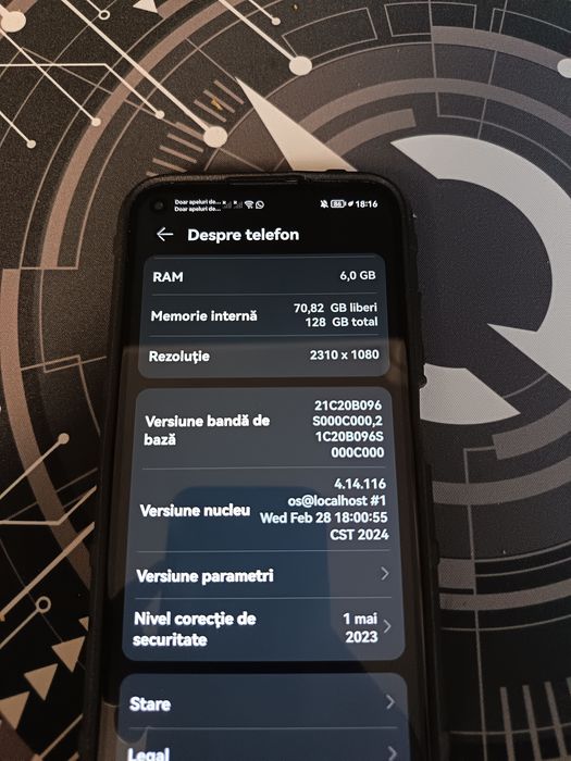 Vând Huawei P40 Lite, în stare foarte bună cu 128 GB spațiu de stocare