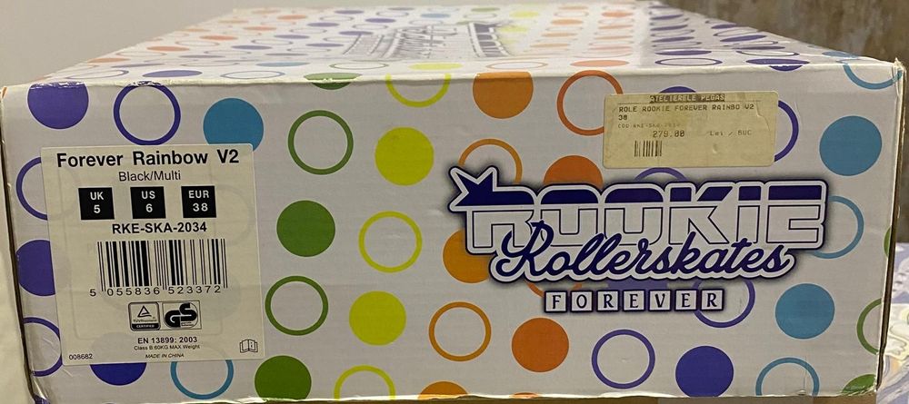 Patine cu rotile Rookie Forever Rainbow V, Black 38