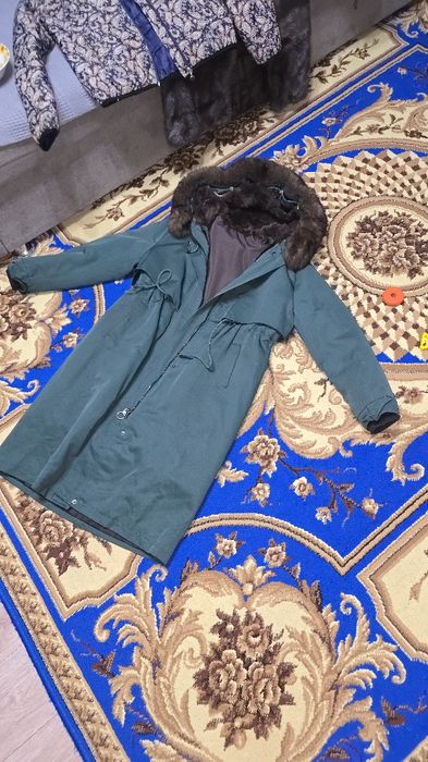 Продам шубу парку и шапку с норковым ободком с шарфом